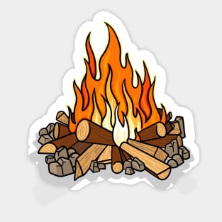 Cosy Campfire Digital Illustration Sticker